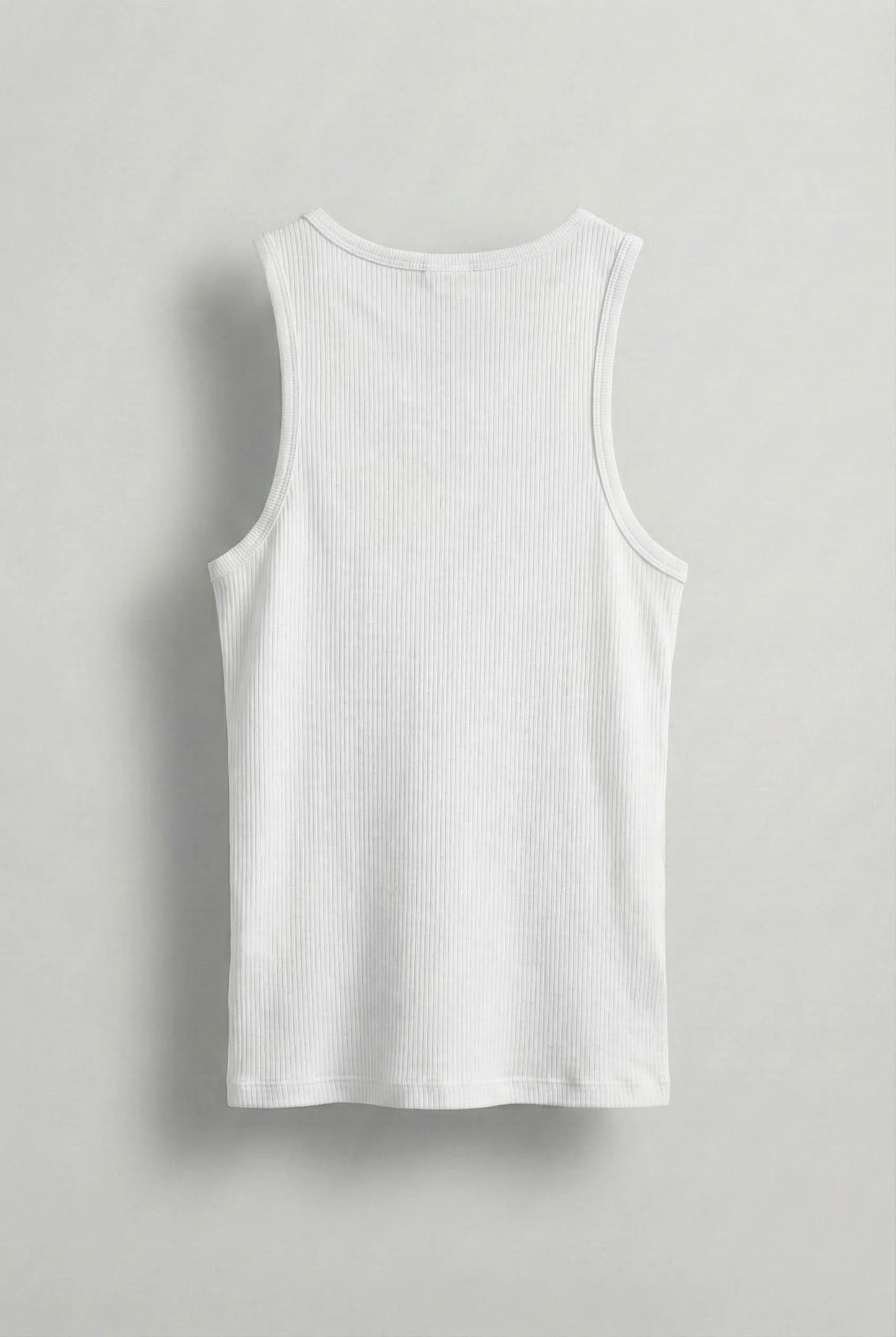 Men's Basic Corduroy Sports Tank Top White