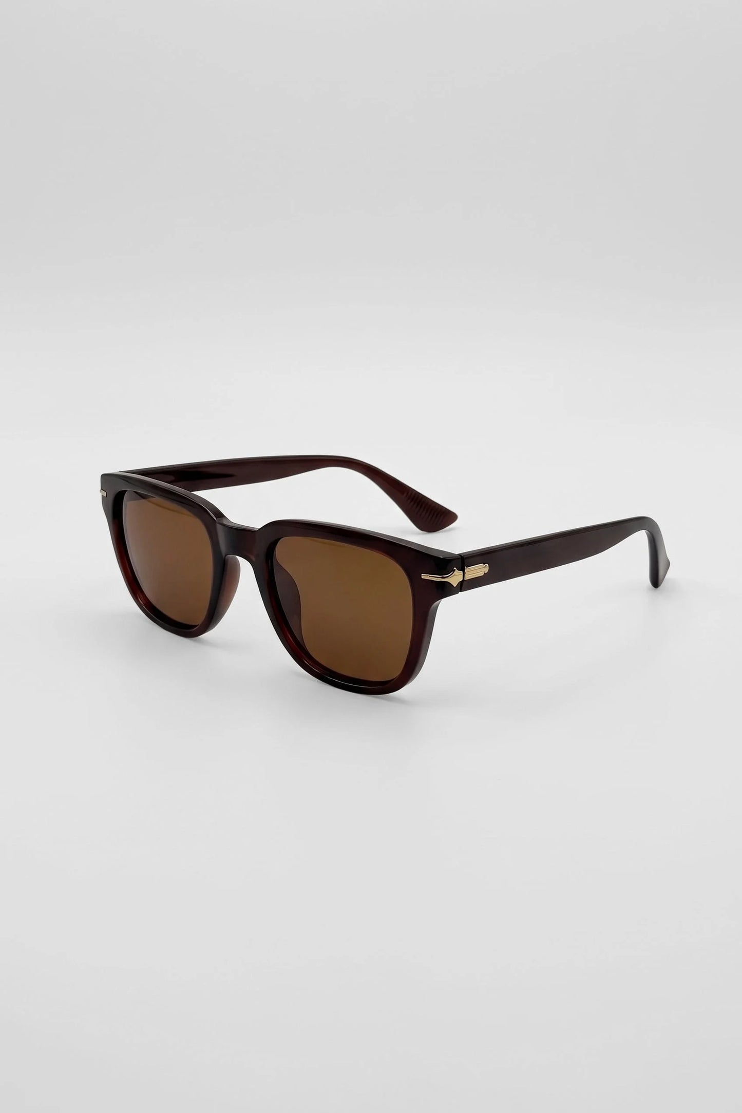 Men's Vortex Square Acetate Polarized Sunglasses Brown