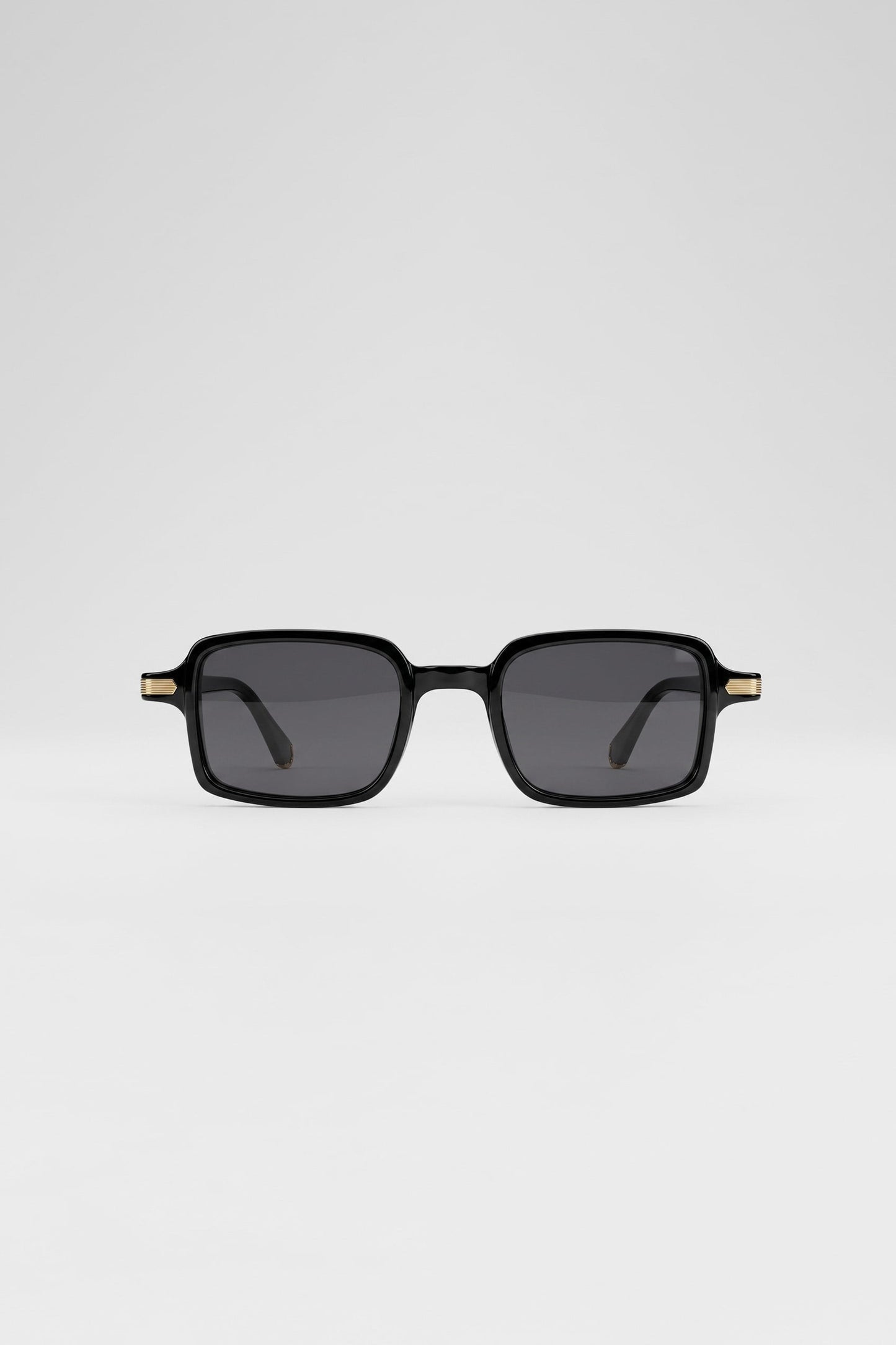Unisex Minimal Square Bone Frame Sunglasses Black